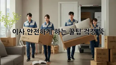 이사 안전하게 하는 꿀팁! 걱정 뚝!